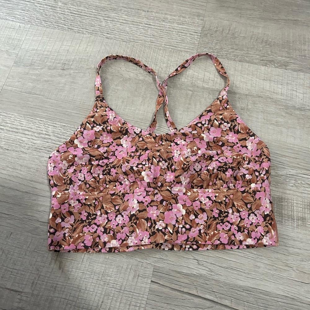 Floral Aerie Offline Bralette Crossback 🤎